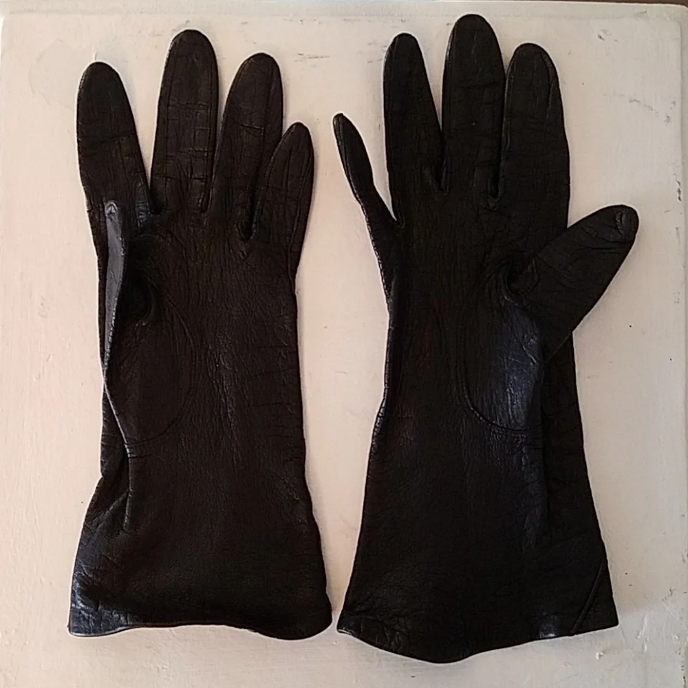 Bambergers Washable Leather Black Gloves